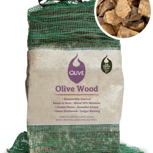 Olive wood logs for wood burning stoves 1 net bag